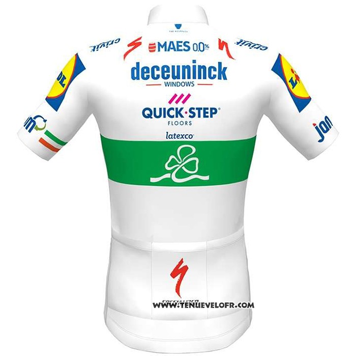 2020 Maillot Ciclismo Deceuninck Quick Step Champion Irlande Manches Courtes et Cuissard